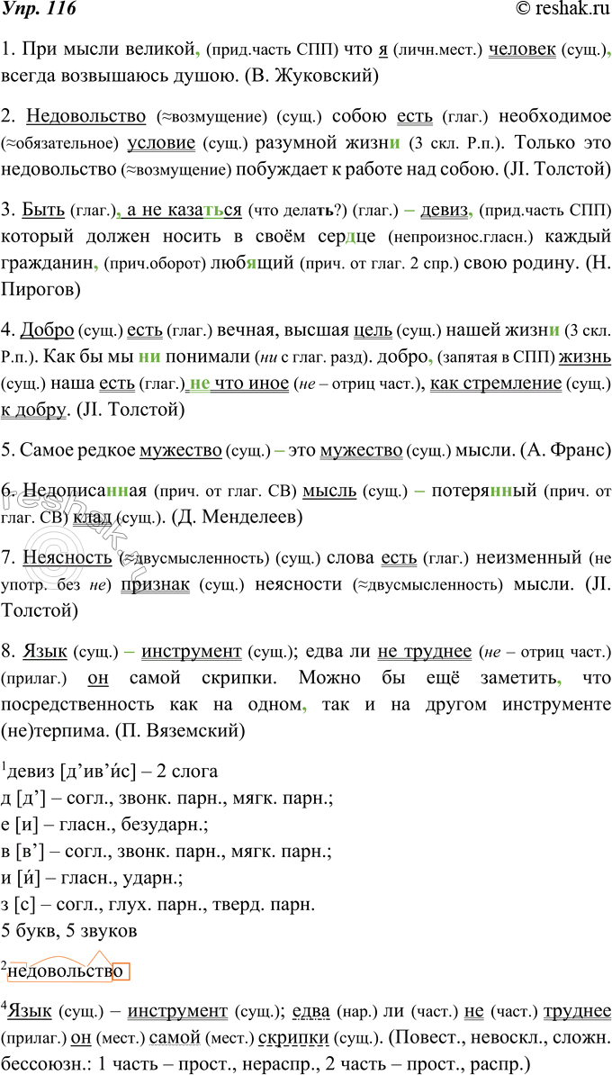 Изображение 116. Спишите, расставляя знаки препинания. Объясните постановку или отсутствие тире между главными членами предложения. Для этого подчеркните главные члены и обозначьте...
